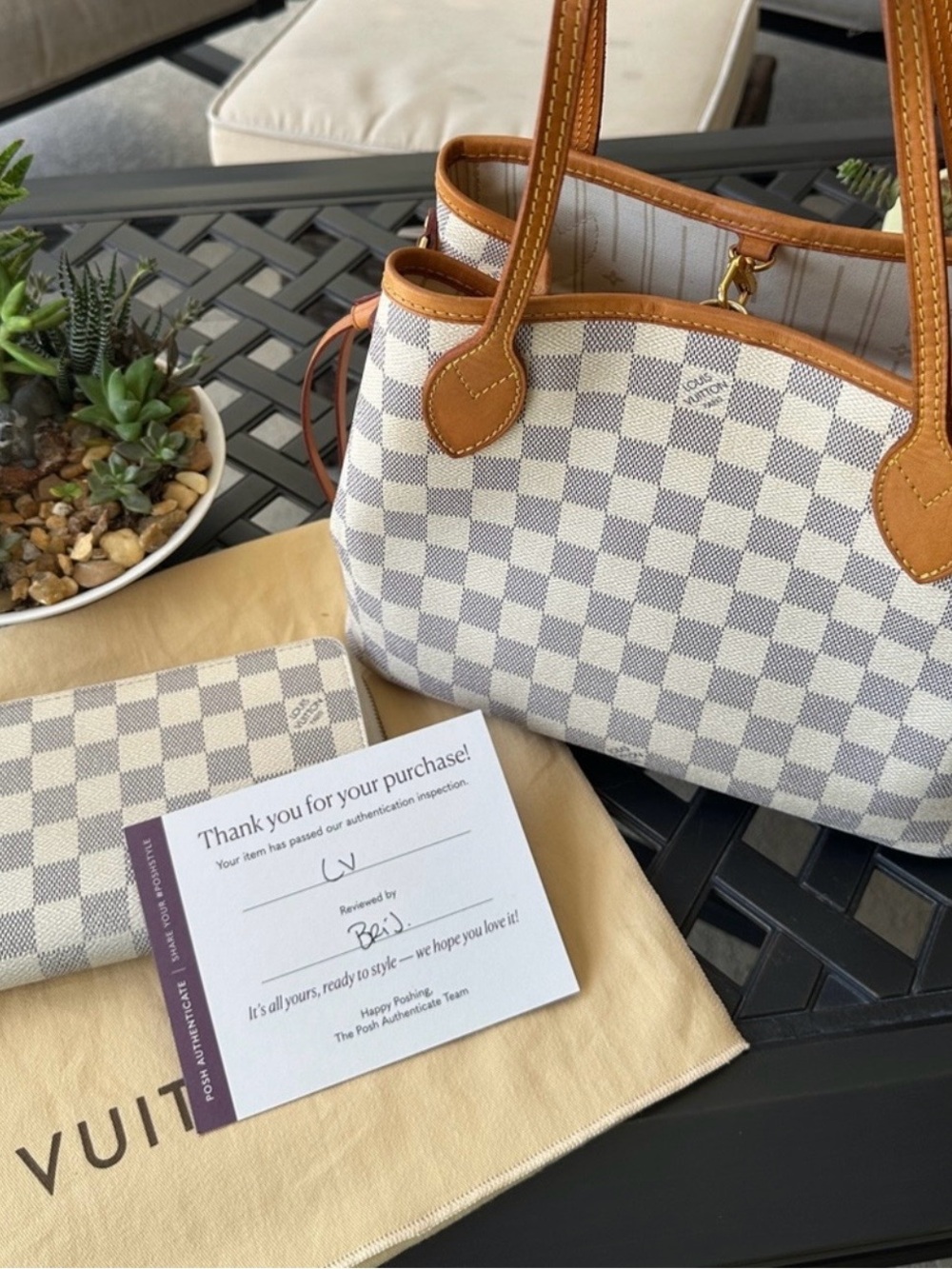 Louis Vuitton Neverfull MM, white - Picture 3 of 15
